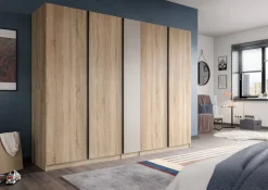 Kleiderschrank OAKLAND Eiche Sonoma Nachbildung Cashmere B/H/T: ca. 230x183x53 cm