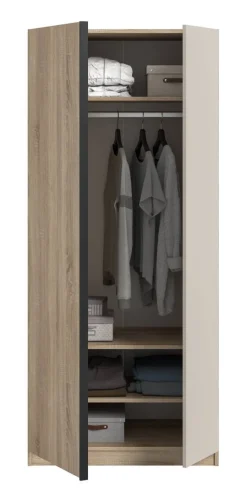Kleiderschrank OAKLAND Eiche Sonoma Nachbildung Cashmere B/H/T: ca. 80x183x53 cm