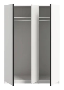 Kleiderschrank OAKLAND weiß B/H/T: ca. 130x183x53 cm