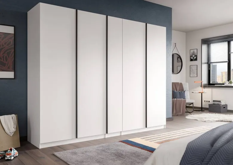Kleiderschrank OAKLAND weiß B/H/T: ca. 230x183x53 cm