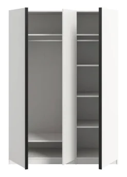 Kleiderschrank OAKLAND weiß B/H/T: ca. 130x183x53 cm