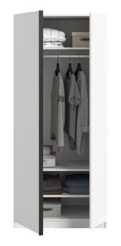 Kleiderschrank OAKLAND weiß B/H/T: ca. 80x183x53 cm