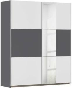 Kleiderschrank Oslo Alpinweiß grau B/H/T: ca. 175x210x59 cm