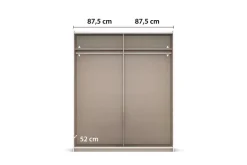 Kleiderschrank Oslo Alpinweiß grau B/H/T: ca. 175x210x59 cm