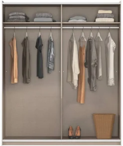 Kleiderschrank Oslo Alpinweiß grau B/H/T: ca. 175x210x59 cm