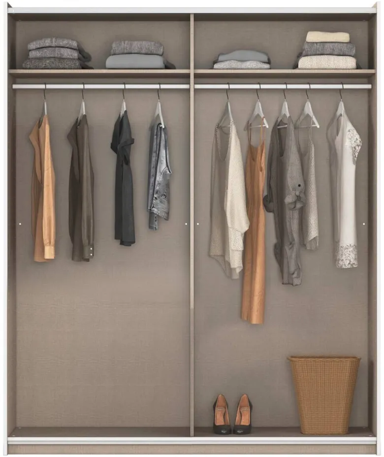 Kleiderschrank Oslo Alpinweiß grau B/H/T: ca. 175x210x59 cm