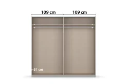 Kleiderschrank Oslo Alpinweiß grau B/H/T: ca. 218x210x59 cm