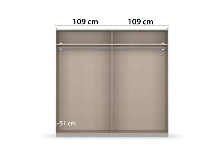 Kleiderschrank Oslo Alpinweiß grau B/H/T: ca. 218x210x59 cm