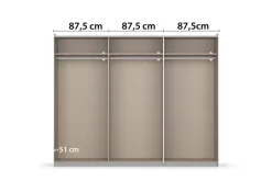 Kleiderschrank Oslo Alpinweiß grau B/H/T: ca. 261x210x59 cm