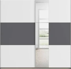 Kleiderschrank Oslo Alpinweiß grau B/H/T: ca. 218x210x59 cm