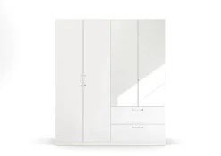 Kleiderschrank Quadra weiß B/H/T: ca. 180x210x54 cm