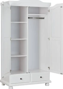 Kleiderschrank Reutte weiß B/H/T: ca. 104x198x56 cm