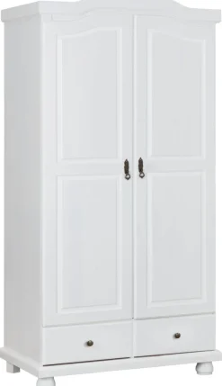 Kleiderschrank Reutte weiß B/H/T: ca. 104x198x56 cm