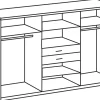 Kleiderschrank Vanea weiß B/H/T: ca. 270x210x58 cm