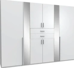 Kleiderschrank Vanea weiß B/H/T: ca. 270x210x58 cm