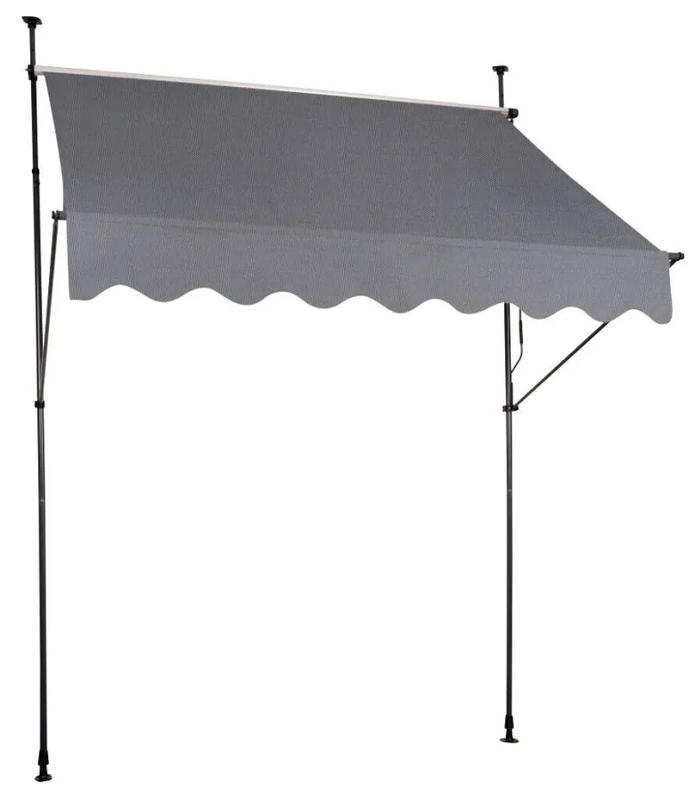 Klemm-Markise Amrum grau B/L: ca. 195x120 cm