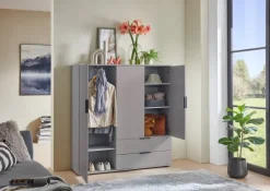 Kombikommode Easy Plus Black Sahara grau B/H/T: ca. 130x140x40 cm