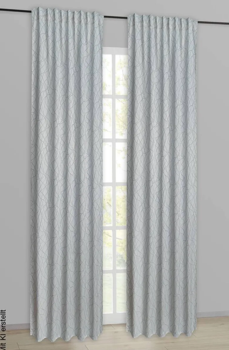 Kombivorhang Doreen silber B/L: ca. 135x245 cm
