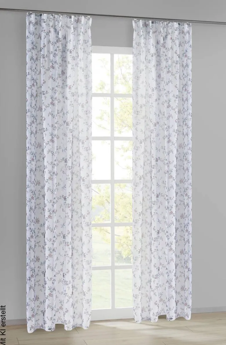 Kombivorhang Florina weiß B/L: ca. 140x245 cm