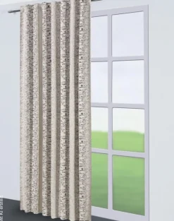 Kombivorhang Gizem natur B/L: ca. 140x245 cm