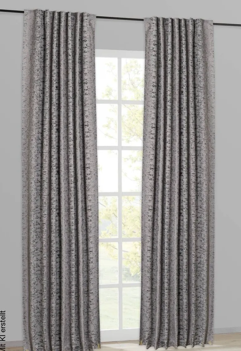 Kombivorhang Gizem silber B/L: ca. 140x245 cm