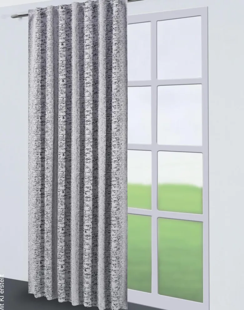 Kombivorhang Gizem silber B/L: ca. 140x245 cm