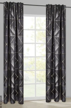 Kombivorhang Valeria schwarz B/L: ca. 140x245 cm
