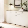 Kommode Alanis weiß matt Beton Optik B/H/T: ca. 150x80x34 cm