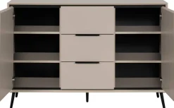 Kommode Arona sand schwarz B/H/T: ca. 135x90x38 cm