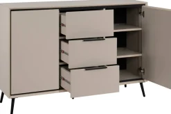 Kommode Arona sand schwarz B/H/T: ca. 135x90x38 cm
