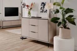 Kommode Arona sand schwarz B/H/T: ca. 135x90x38 cm