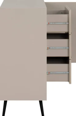 Kommode Arona sand schwarz B/H/T: ca. 135x90x38 cm