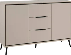 Kommode Arona sand schwarz B/H/T: ca. 135x90x38 cm