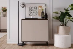 Kommode Arona sand schwarz B/H/T: ca. 90x90x38 cm