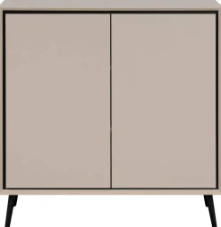 Kommode Arona sand schwarz B/H/T: ca. 90x90x38 cm