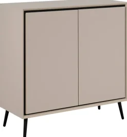Kommode Arona sand schwarz B/H/T: ca. 90x90x38 cm