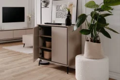 Kommode Arona sand schwarz B/H/T: ca. 90x90x38 cm