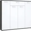 Kommode Beton dunkel Optik weiß B/H/T: ca. 139x121x35 cm