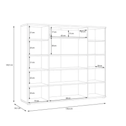 Kommode Beton dunkel Optik weiß B/H/T: ca. 139x121x35 cm