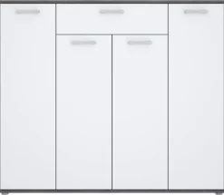 Kommode Beton dunkel Optik weiß B/H/T: ca. 139x121x35 cm
