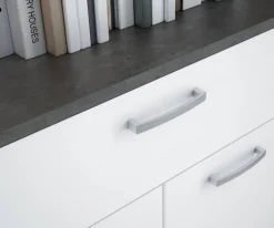 Kommode Beton dunkel Optik weiß B/H/T: ca. 139x121x35 cm