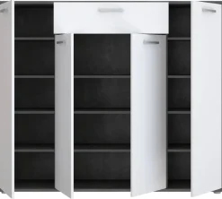 Kommode Beton dunkel Optik weiß B/H/T: ca. 139x121x35 cm