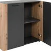 Kommode Cento anthrazit Eiche Artisan Oak Nachbildung B/H/T: ca. 89x83x35 cm