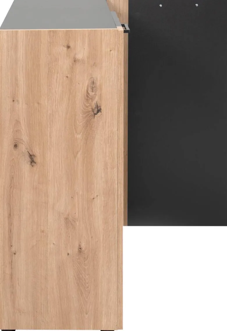 Kommode Cento anthrazit Eiche Artisan Oak Nachbildung B/H/T: ca. 89x83x35 cm