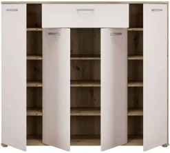 Kommode Eiche Artisan Nachbildung Eiche Kaschmirgrau Nachbildung B/H/T: ca. 139x121x35 cm
