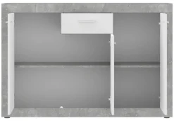 Kommode Focus Beton Optik weiß glänzend B/H/T: ca. 133,9x90x39 cm