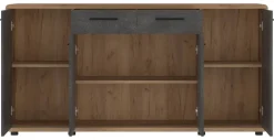 Kommode Fontana Eiche Evoke Coast Nachbildung Beton dunkel Optik B/H/T: ca. 174x87x40 cm