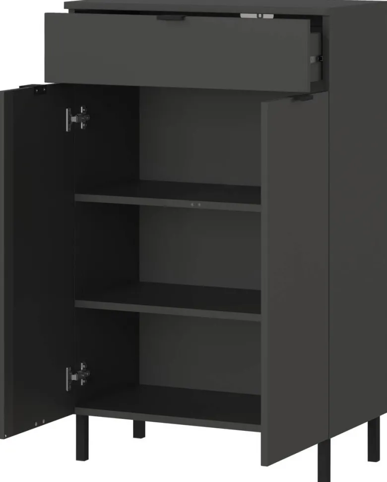 Kommode 1981-547 Graphit Optik B/H/T: ca. 60x97x34 cm