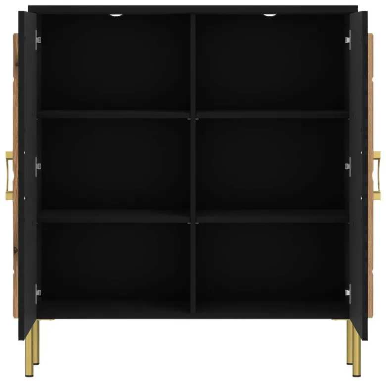Kommode Hong Kong schwarz matt Eiche Evoke Oak Nachbildung B/H/T: ca. 100x113x38 cm