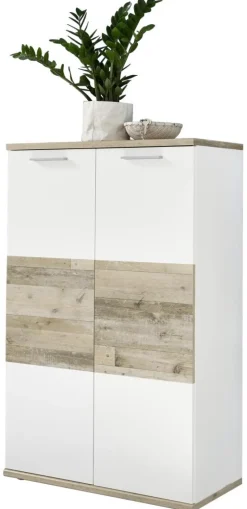 Kommode Hugo weiß Old Wood hell Nachbildung B/H/T: ca. 77x122x38 cm